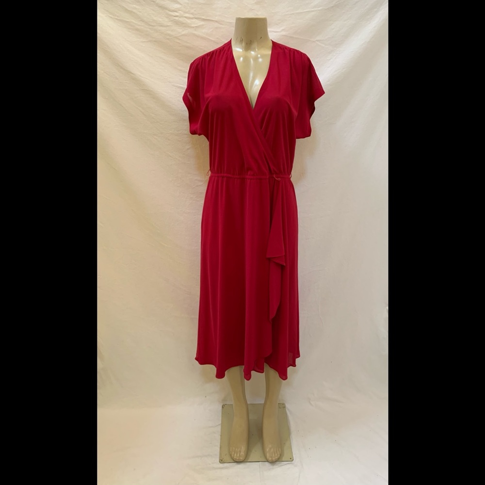 Mary Martin For Rainbow 🌈 Of California Size ? Red Sleeveless Midi Dress